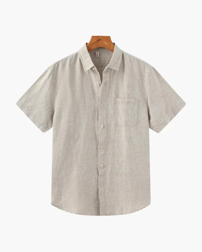 Cape Harbor Linen Shirt – Sand Beige