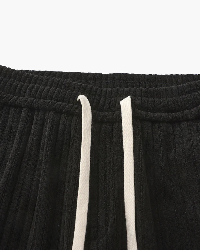 Roman Crest Trousers – Midnight Black