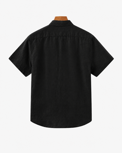 Cape Harbor Linen Shirt – Midnight Black