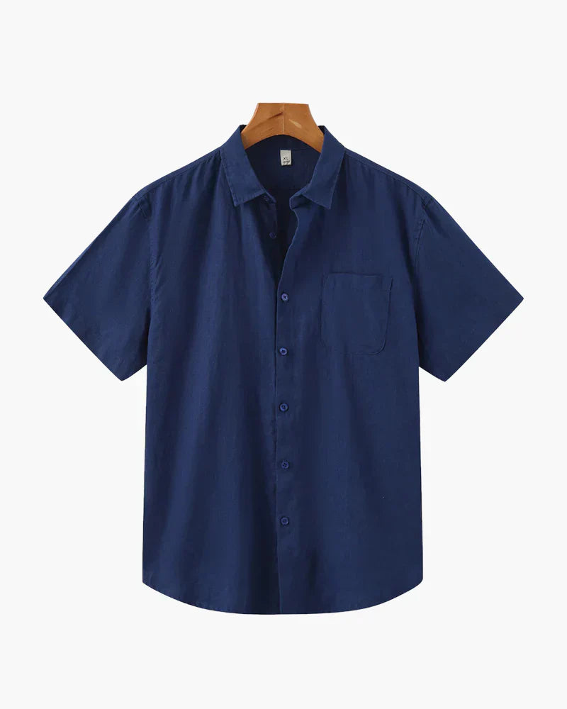 Cape Harbor Linen Shirt – Ocean Blue