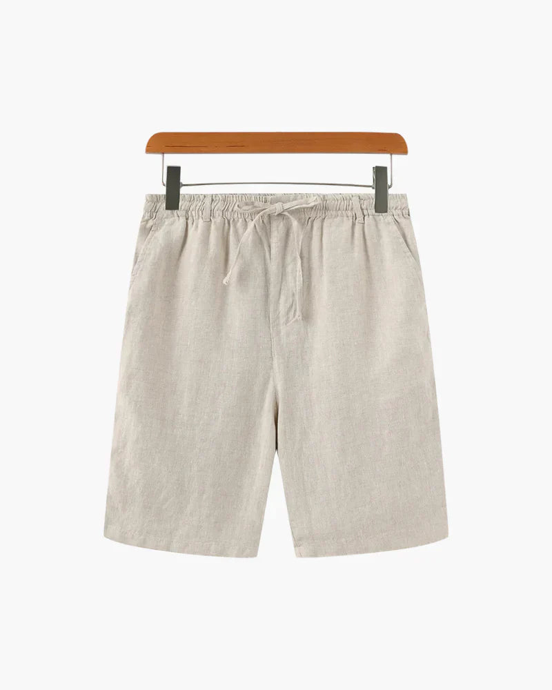 Porto Linen Shorts – Sand Beige