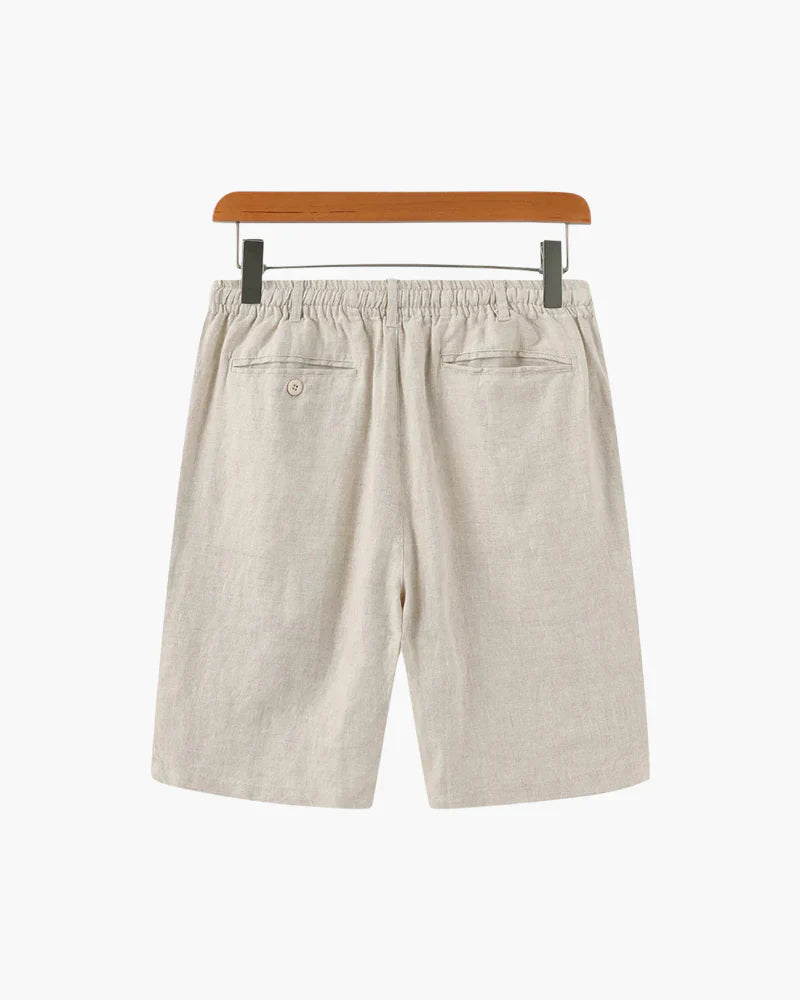 Porto Linen Shorts – Sand Beige
