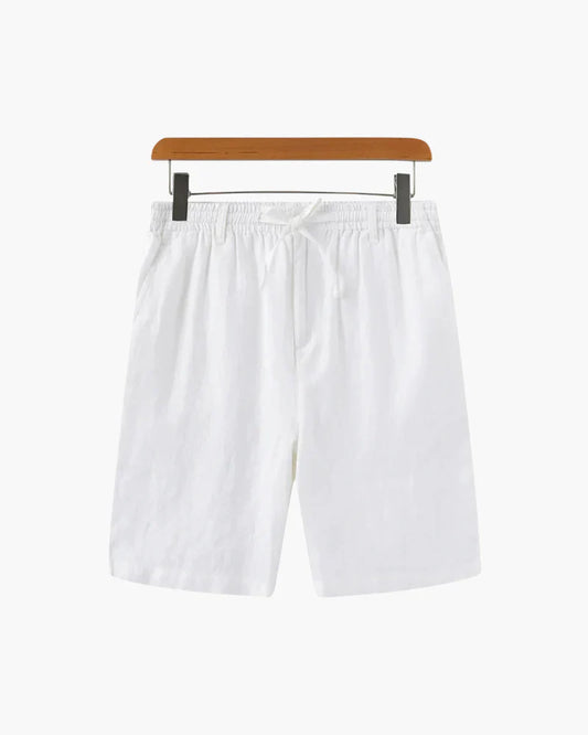 Porto Linen Shorts – Pure White