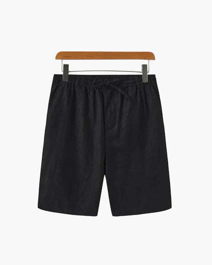 Porto Linen Shorts – Midnight Black