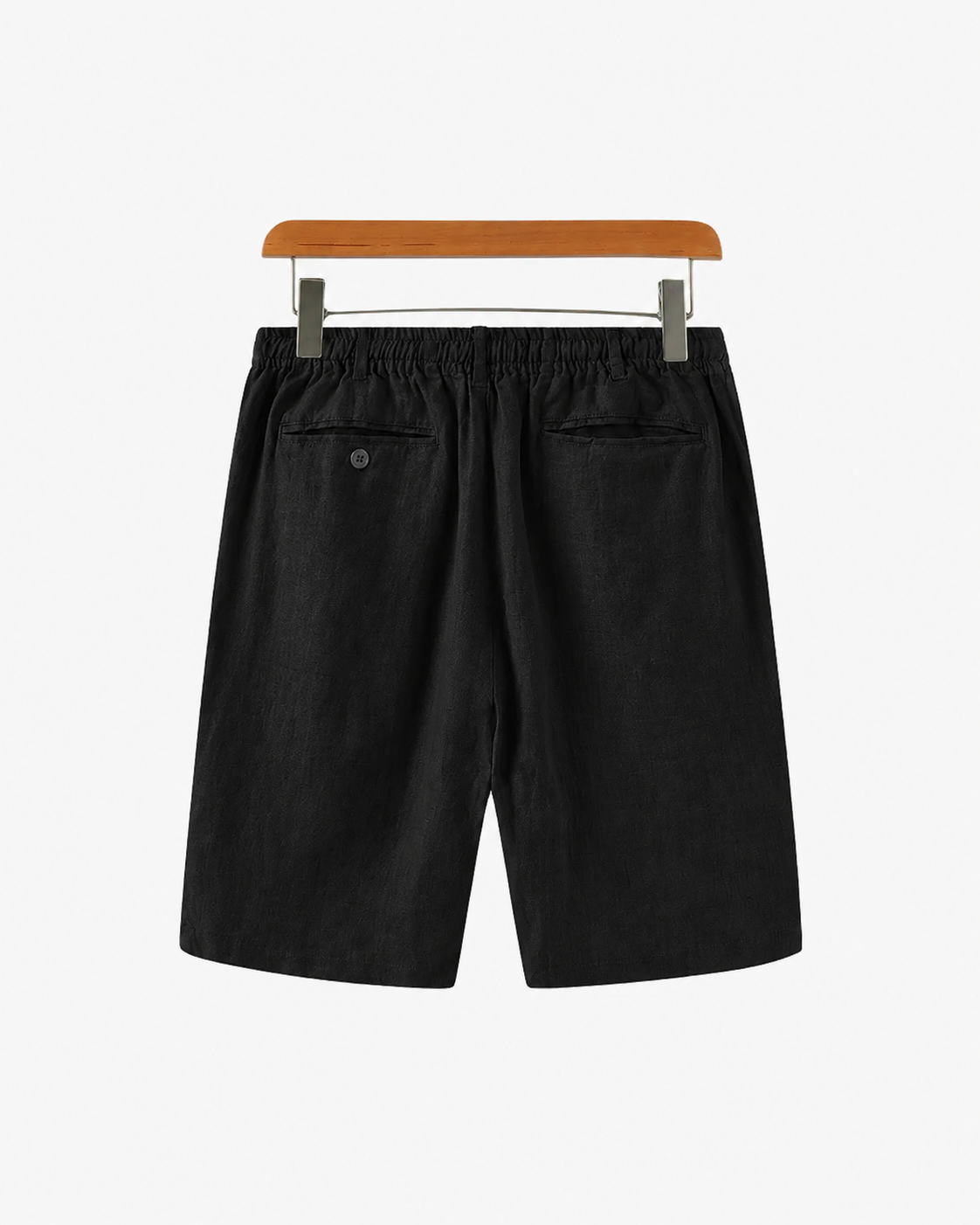 Porto Linen Shorts – Midnight Black