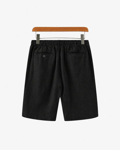 Porto Linen Shorts – Midnight Black