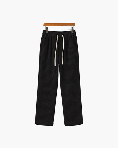 Roman Crest Trousers – Midnight Black